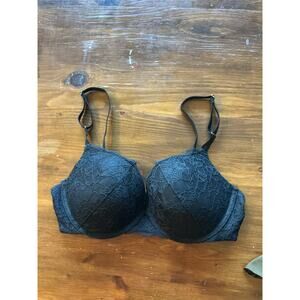 Joyspun Black Lace Push-up Bra 36C Padded Adjustble Straps Underwire Lingerie